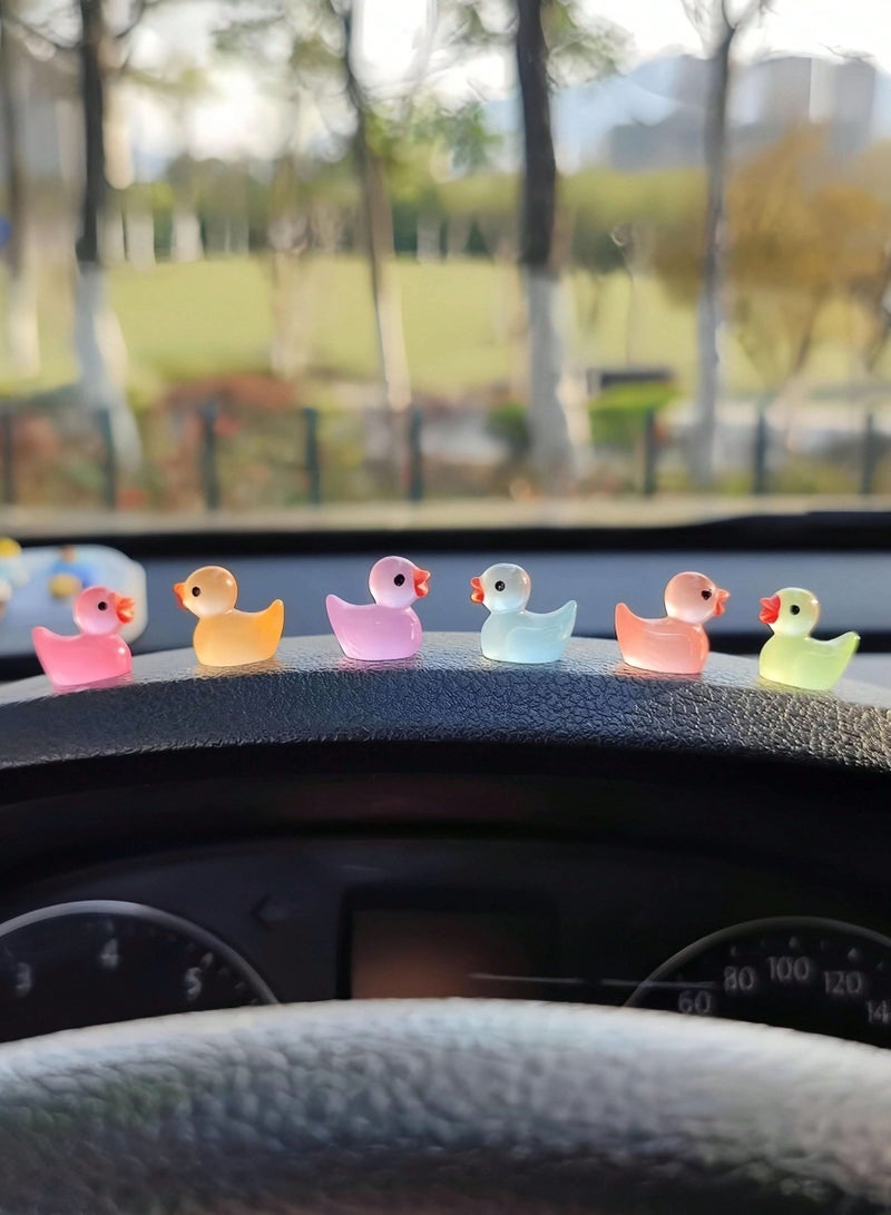 A set of colorful ducks for car decoration, consisting of several different colors, semi-transparent, allowing light to pass through. - Image 1