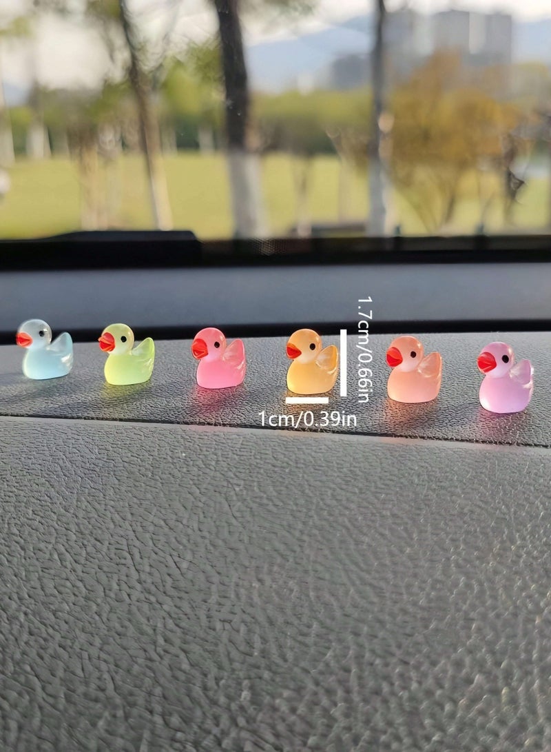 A set of colorful ducks for car decoration, consisting of several different colors, semi-transparent, allowing light to pass through. - Image 3