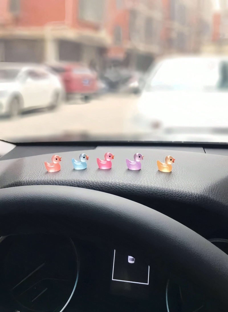 A set of colorful ducks for car decoration, consisting of several different colors, semi-transparent, allowing light to pass through. - Image 4