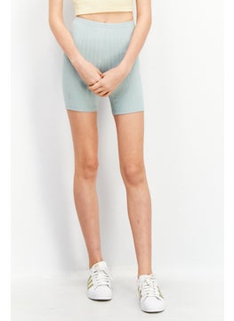BB Dakota by Steve Madden Women Stripe Pull On Basic Shorts, Blue Fog  - Image 1
