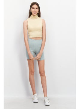 BB Dakota by Steve Madden Women Stripe Pull On Basic Shorts, Blue Fog  - Image 3