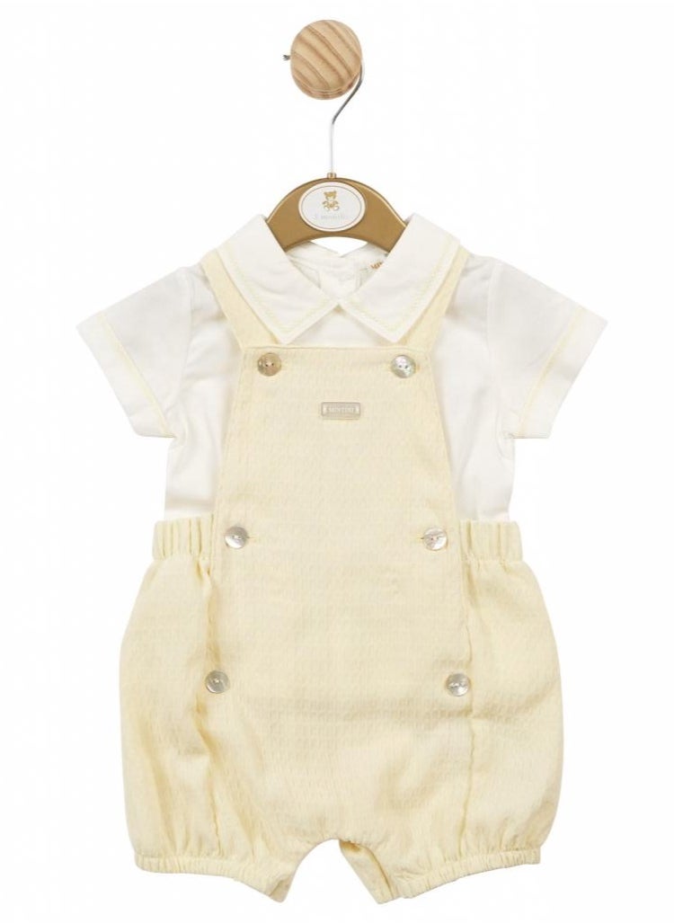 Mintini baby Boys Yellow Dungarees Set  - Image 1