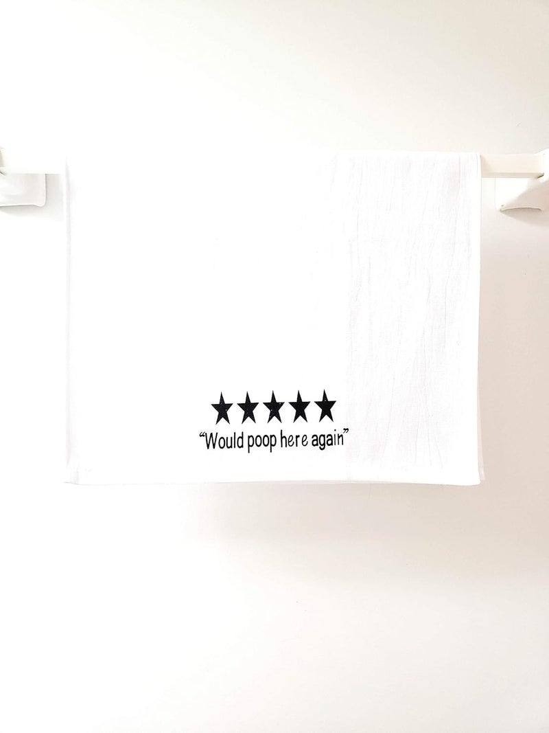 L LIFETIME Cotton Kitchen Hand Towels Set Soft Highly Absorbent 100 Terry Cloth Tea Towel Simple Funny Design Decorative Durable Large White Bathroom Powder Room Gift 28 X 12 Inches Set of 3 Bathroom - Image 4