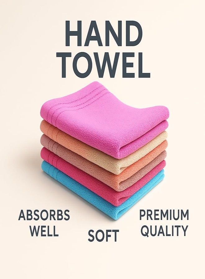 Space Fly Cotton Hand Towels Set of 12 - 11x17 Inches, Soft & Absorbent, Quick Dry, Multi-Color Towels for Bathroom, Gym, Kitchen, Face & Hand Drying - Image 3