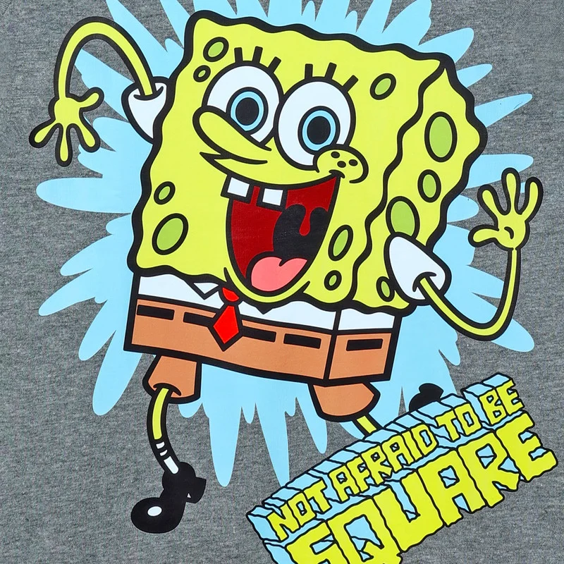 نكلوديون Nickelodeon Sponge Bob Not Afraid To Be Square Kids Boy's T-Shirt