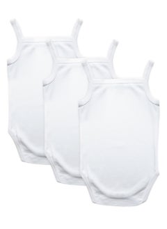 BabiesBasic 100% Super Combed Cotton, Sleeveless Girls Romper/Bodysuit, for New Born to 24months. Set of 3 - White, White - pzsku/ZBB20D8C2090171178CD3Z/45/1741245793/3869510d-18f5-4e5c-a688-5b781bf3b792