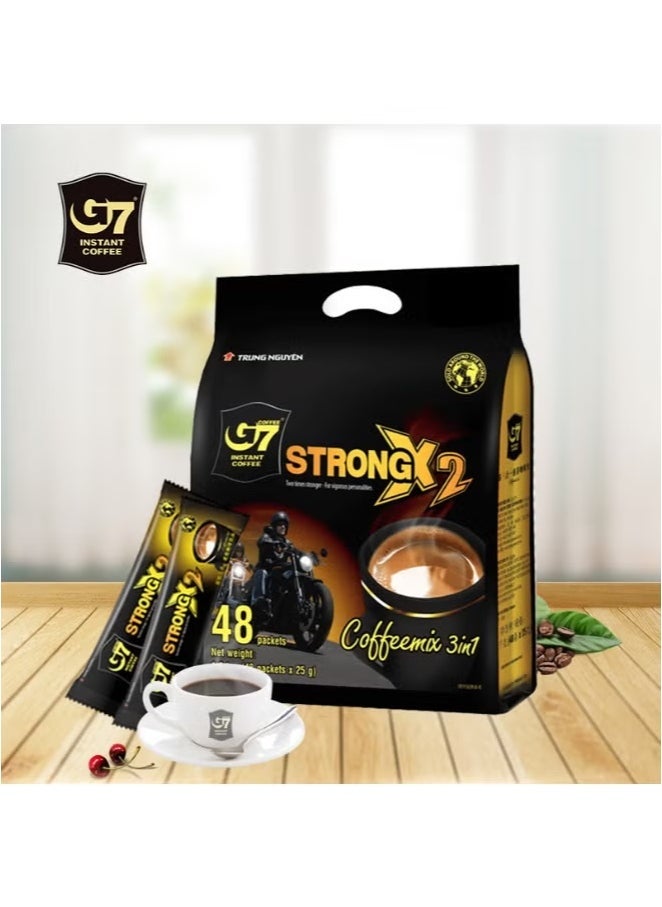 G7 Power G7 Strong Vietnamese Coffee. 3-in-1 Instant Espresso Coffee Powder, Fat-Free and Sugar-Free, 48 Packets. - Image 1