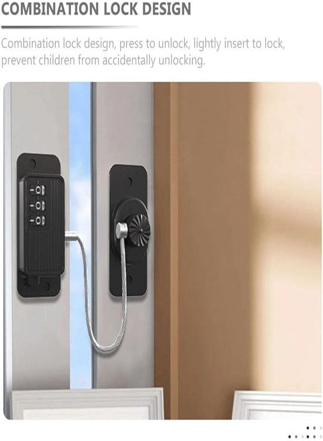 VALUEVIBES Combination Fridge Lock, Cabinet Dresser Lock Cupboard Lock, Refrigerator Window Lock, Fridge Lock Rubber Mallet Small - Image 5