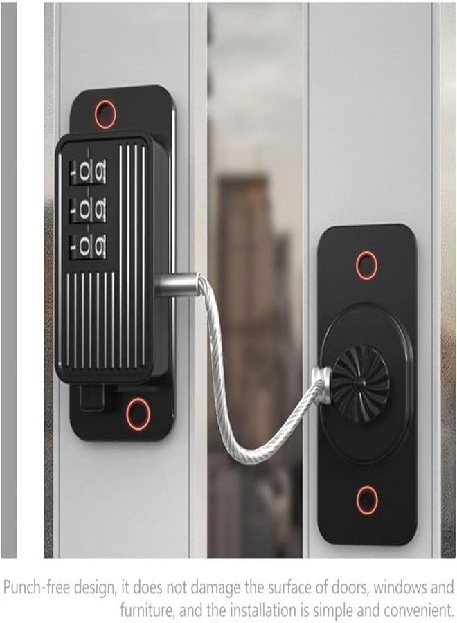 VALUEVIBES Combination Fridge Lock, Cabinet Dresser Lock Cupboard Lock, Refrigerator Window Lock, Fridge Lock Rubber Mallet Small - Image 2