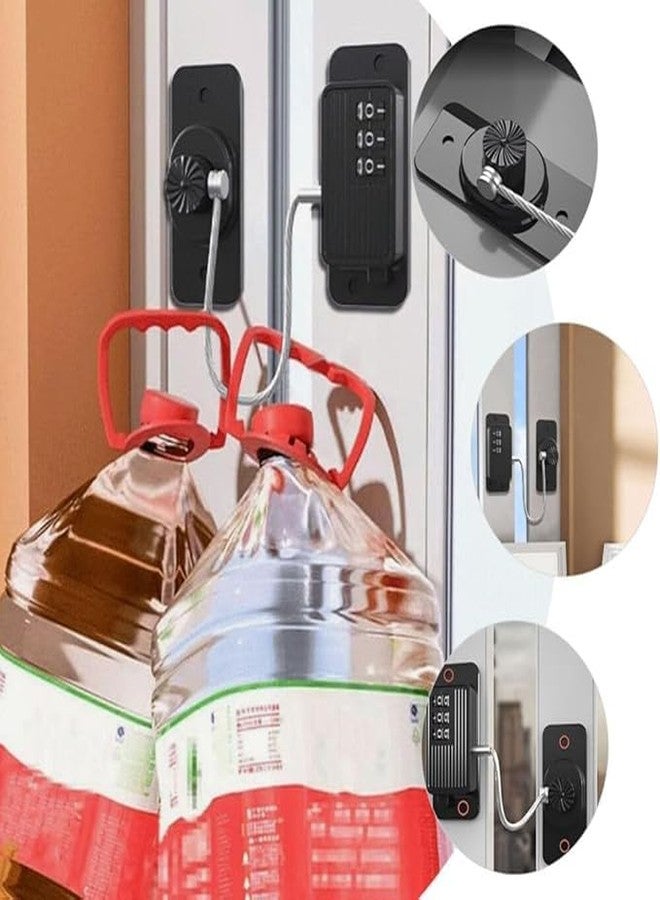 VALUEVIBES Combination Fridge Lock, Cabinet Dresser Lock Cupboard Lock, Refrigerator Window Lock, Fridge Lock Rubber Mallet Small - Image 4