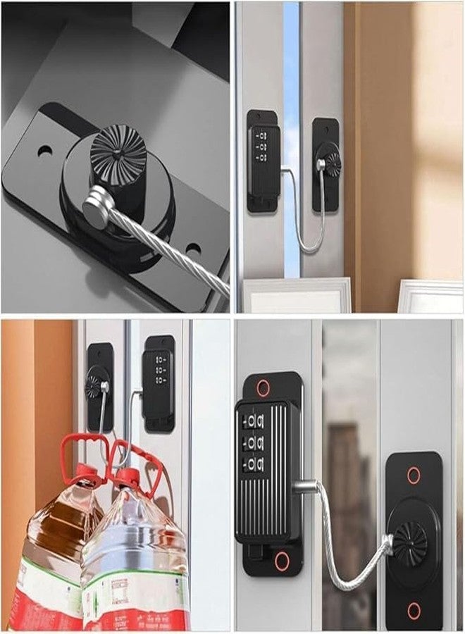 VALUEVIBES Combination Fridge Lock, Cabinet Dresser Lock Cupboard Lock, Refrigerator Window Lock, Fridge Lock Rubber Mallet Small - Image 3