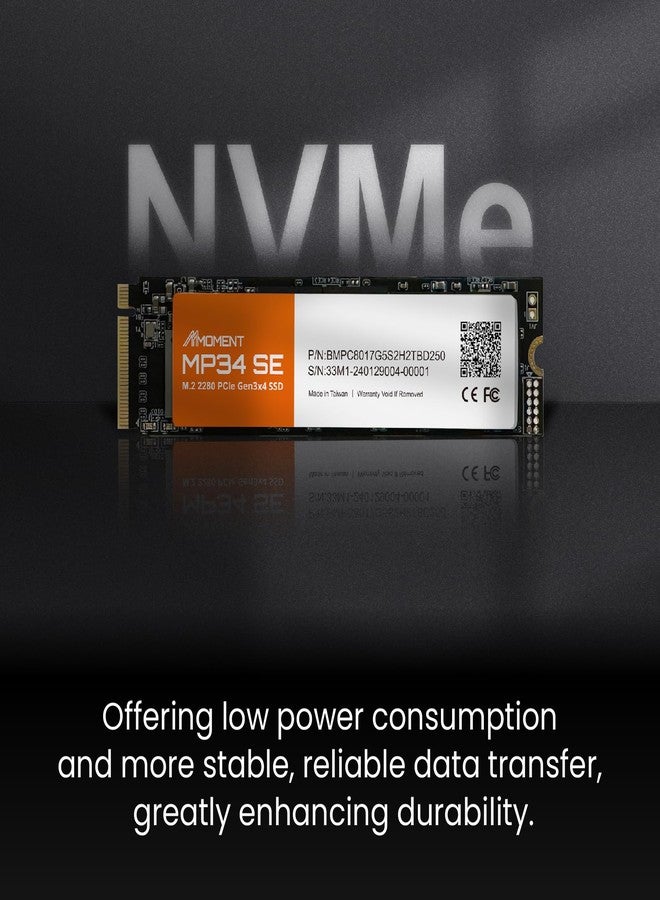 MMOMENT MP34 SE 512GB PCIe Gen3 NVMe M.2 2280 Internal Solid State Drive, Gen3.0X4 Read Speed Up to 2100MB/s for Latop and PC - Image 3