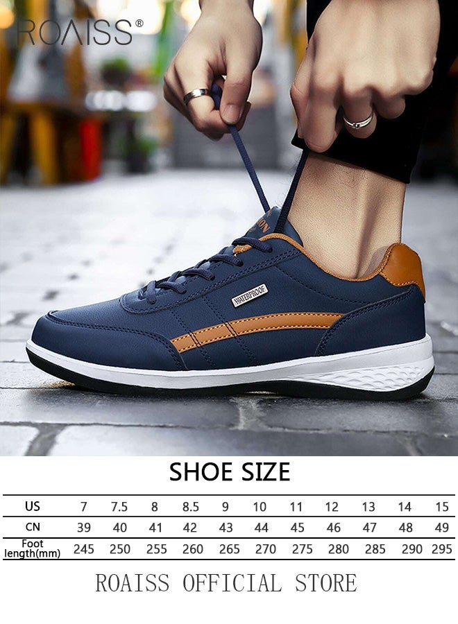 رويس أحذية رياضية أنيقة للرجال، أحذية منخفضة الرقبة برباط، أحذية كاجوال متعددة الاستخدامات للرجال، أحذية رياضية مريحة بنعل مانع للانزلاق، مناسبة للارتداء اليومي والأنشطة الخارجية، أحذية رياضية مسطحة مقاومة للماء وامتصاص الصدمات - Image 4