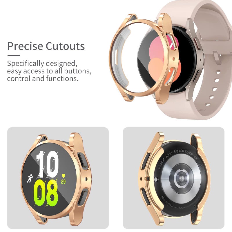 RICHONE [16Pack] Compatible with Samsung Galaxy Watch 4/5/FE 40mm Screen Protector, Flexible TPU Bumper Case Full Protection Face Covers Accessories for Samsung Watch FE 5/4 40 MM 16 Pcs Multicolor - Image 4