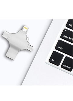ماركة غير محددة محرك فلاش USB عالي السرعة 4 في 1 متعدد الوظائف OTG محرك أقراص USB من النوع C محرك أقراص 3.0 قرص ذاكرة لجهاز iPad Android iOS PC (128 جيجابايت)  - Image 2