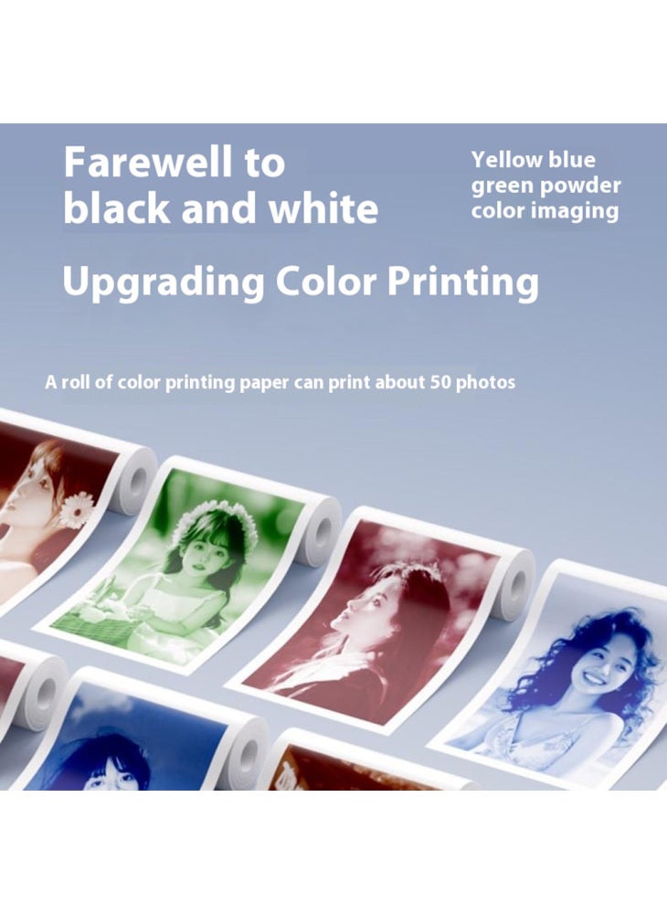 Generic Z700 2.4 Inch IPS Screen Instant Print Camera for Kids Support Single Color Print,with 32G Memory Card and Card Reader - Pink - Image 3