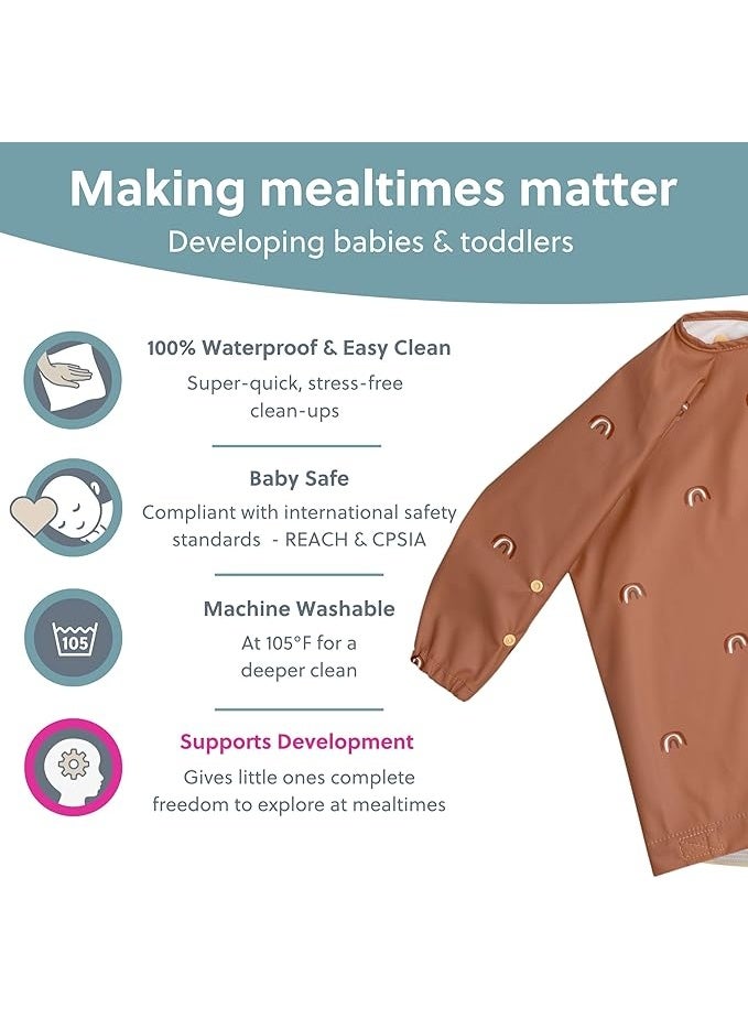 BIBaDO - Long Sleeve Baby Bibs - Babies & Toddlers 6-36 Months - Coverall Baby Led Weaning Bib - Easy Wipe, Soft & Waterproof - Image 3