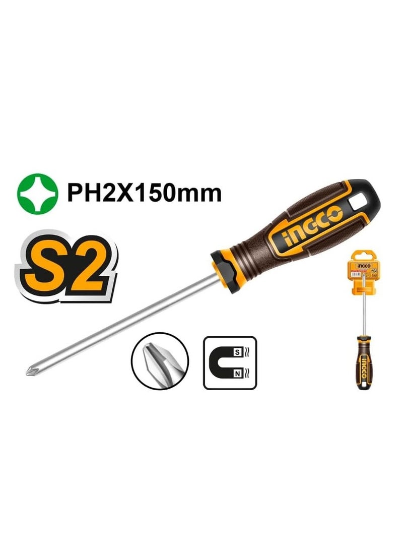 إنجكو مفك براغي فيليبس من INGCO، PH2 × 150 مم - HSDPH2150 - Image 5