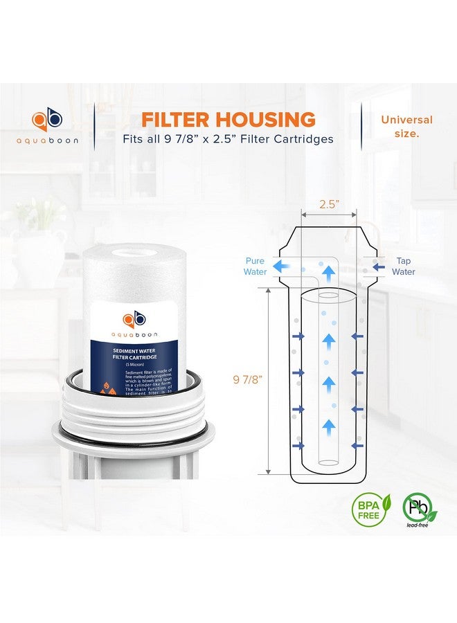 أكوابون فلتر مياه Aquaboon 5 ميكرون 10 × 2.5 لتر - بديل لفلتر مياه المنزل بالكامل متوافق مع فلاتر مياه الآبار - P5، AP110، WHKF-GD05، عبوة من 6 قطع - Image 2