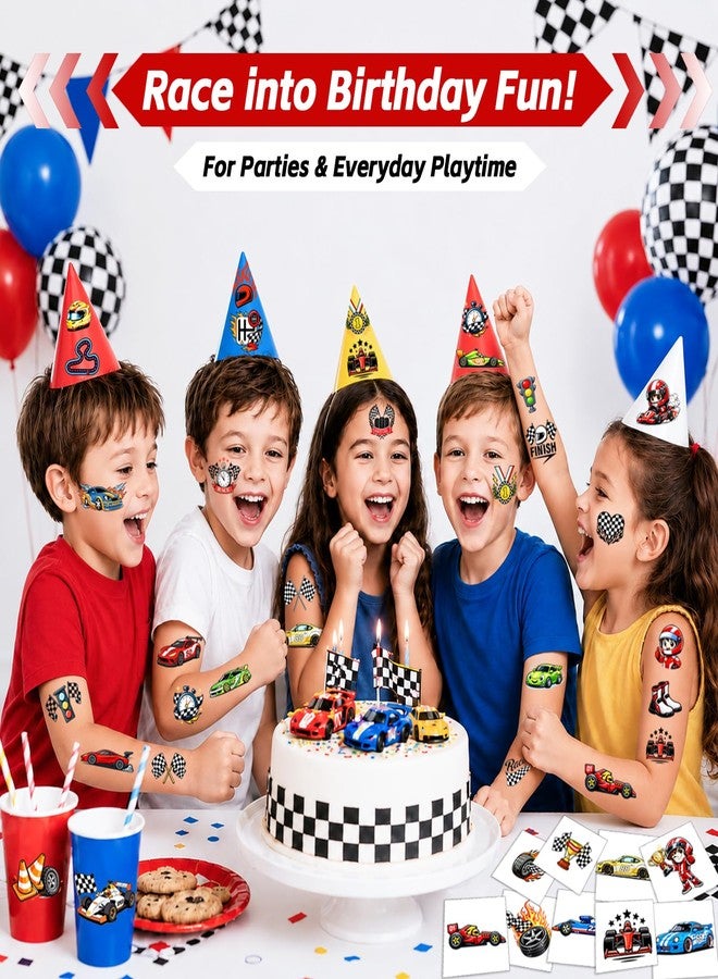 Ozepao 100 Pcs Race Car Temporary Tattoos for Kids, 2"×2" Individually Wrapped Car Party Favors, Car Themed Birthday Decorations for Boys and Girls - Image 5