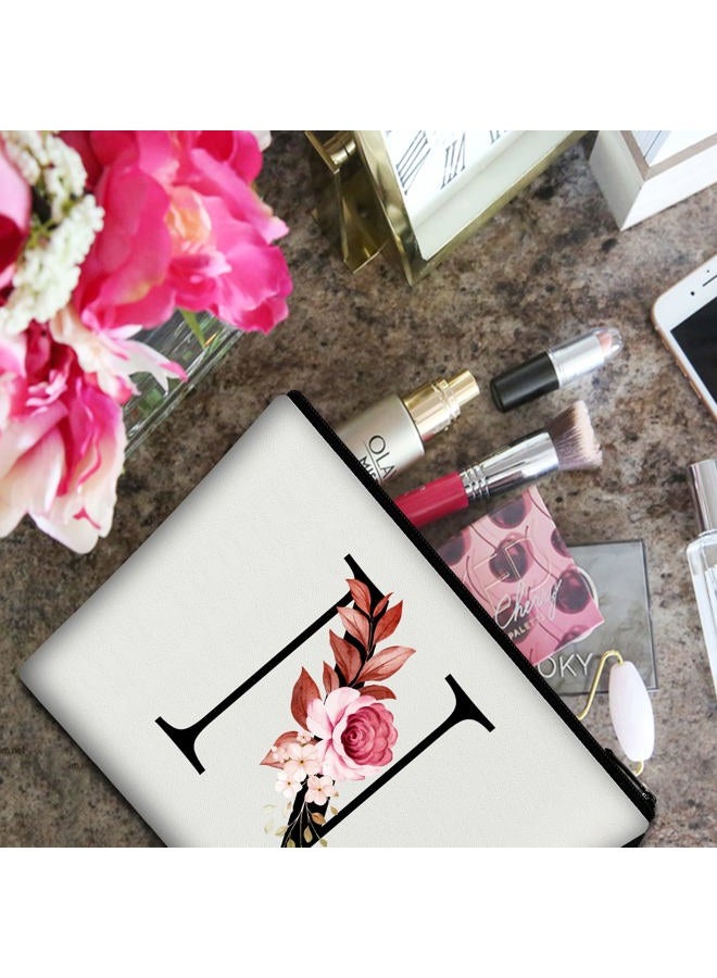 Vavabox A-Z Personalized Makeup Bag, Birthday Gifts for Women Mom, Gifts for Best Friend, Bride Bridesmaid Cosmetic bag (N, White) - Image 4