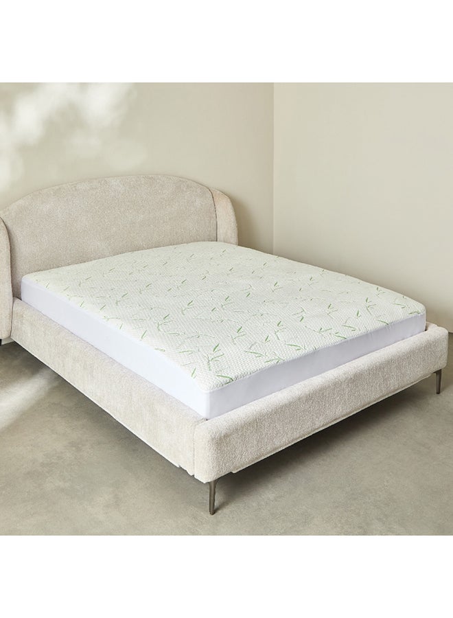 Home Box Bamboo Waterproof Olympic Queen Mattress Protector 200 x 33 x 160 cm  - Image 1