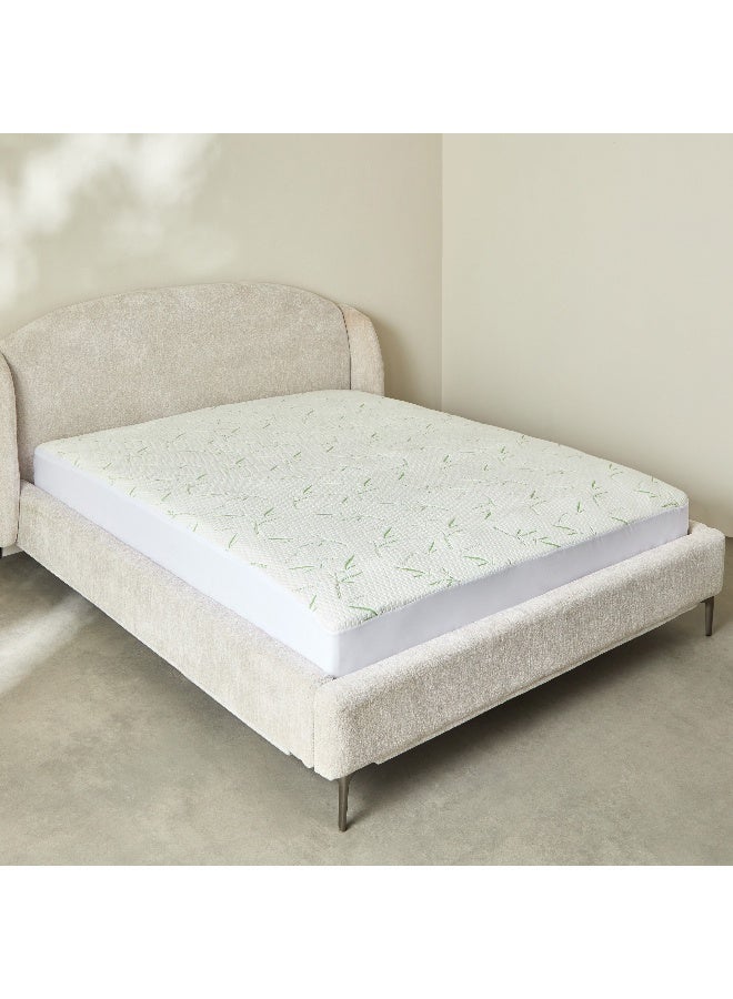 Home Box Bamboo Waterproof Olympic Queen Mattress Protector 200 x 33 x 160 cm  - Image 2