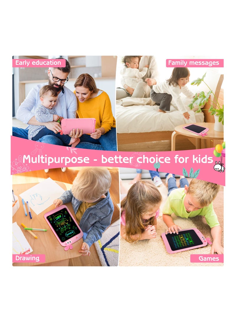 Lcd Drawing Tablet, 8.5 Inch Bunny Writing Tablet Kids Colorful Screen, Digital eWriter Electronic Graphics Tablet Educational Toys Drawing Board for 2 3 4 5 6 Year Old Girl Gifts Birthday Pink - Image 4