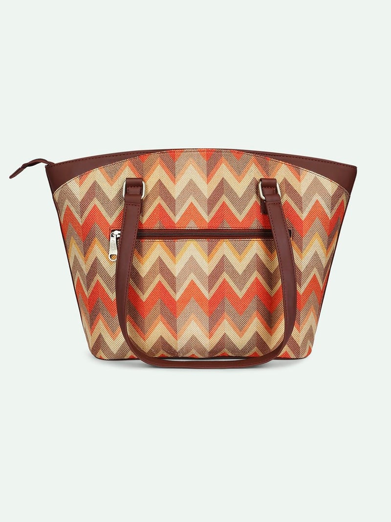 ZOUK حقيبة سفر كلاسيكية مطبوعة نباتية للسيدات - Image 5