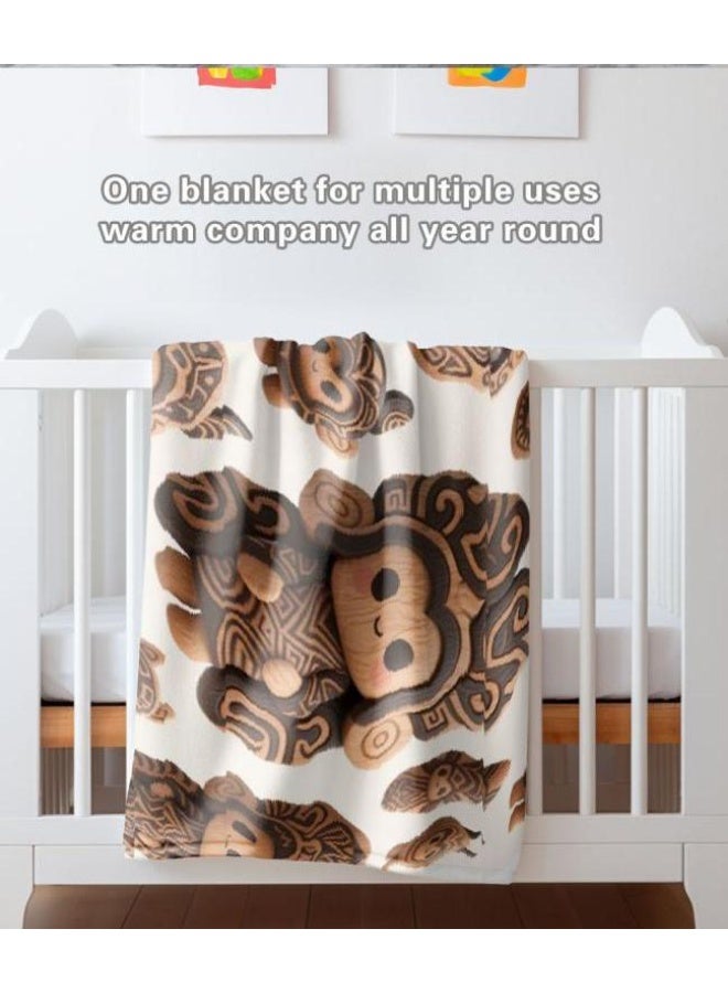 عام بطانية رقيقة من الفانيلا الكرتونية للأطفال أو الطلاب (دافئة ومريحة ومناسبة للنوم والألعاب) 100 سم * 150 سم - 129 - Image 1