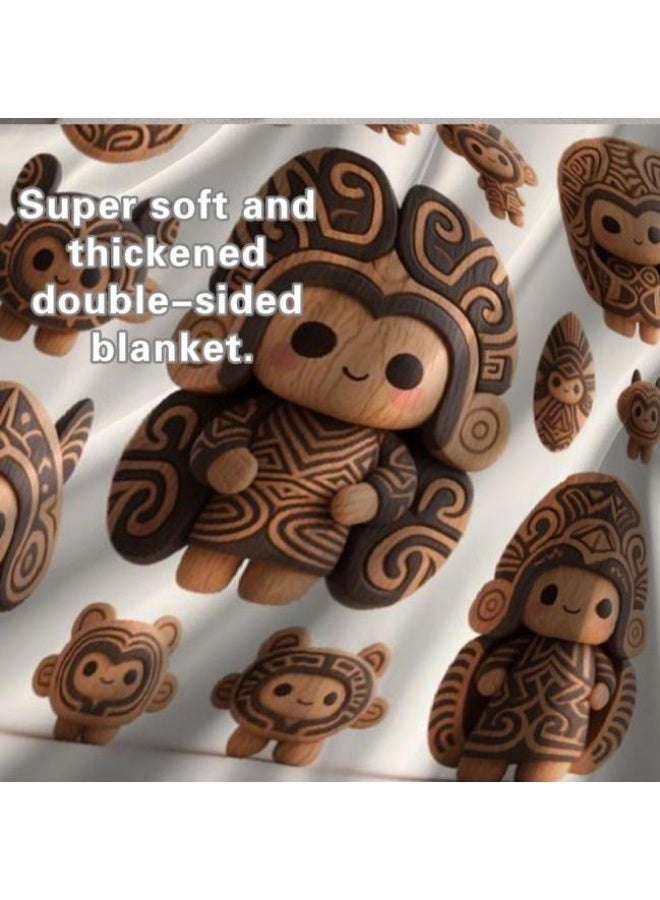 عام بطانية رقيقة من الفانيلا الكرتونية للأطفال أو الطلاب (دافئة ومريحة ومناسبة للنوم والألعاب) 100 سم * 150 سم - 129 - Image 5