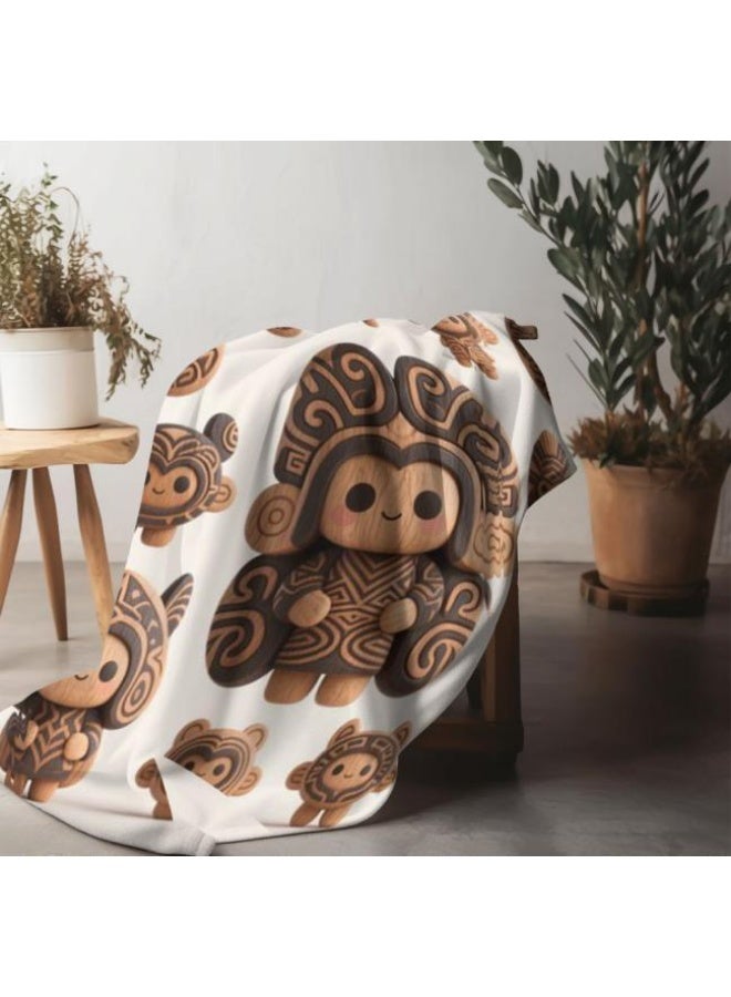 عام بطانية رقيقة من الفانيلا الكرتونية للأطفال أو الطلاب (دافئة ومريحة ومناسبة للنوم والألعاب) 100 سم * 150 سم - 129 - Image 3