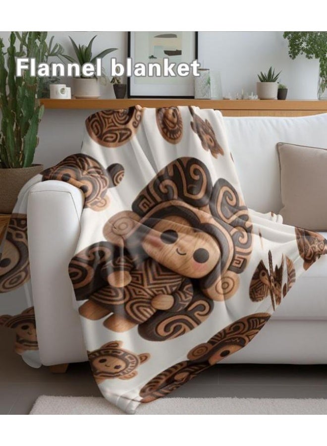 عام بطانية رقيقة من الفانيلا الكرتونية للأطفال أو الطلاب (دافئة ومريحة ومناسبة للنوم والألعاب) 100 سم * 150 سم - 129 - Image 4