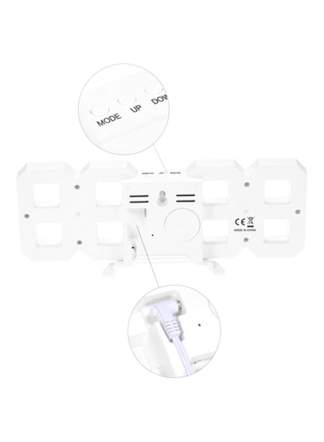 NIBEMINENT LED Digital Clock White - Image 2