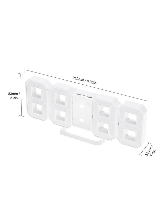 NIBEMINENT LED Digital Clock White - Image 3