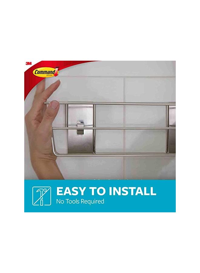 Command Shower Caddy, Satin Nickel, 1-Caddy, 1-Prep Wipe, 4-Water-Resistant Strips, Organize Damage-Free - Image 5