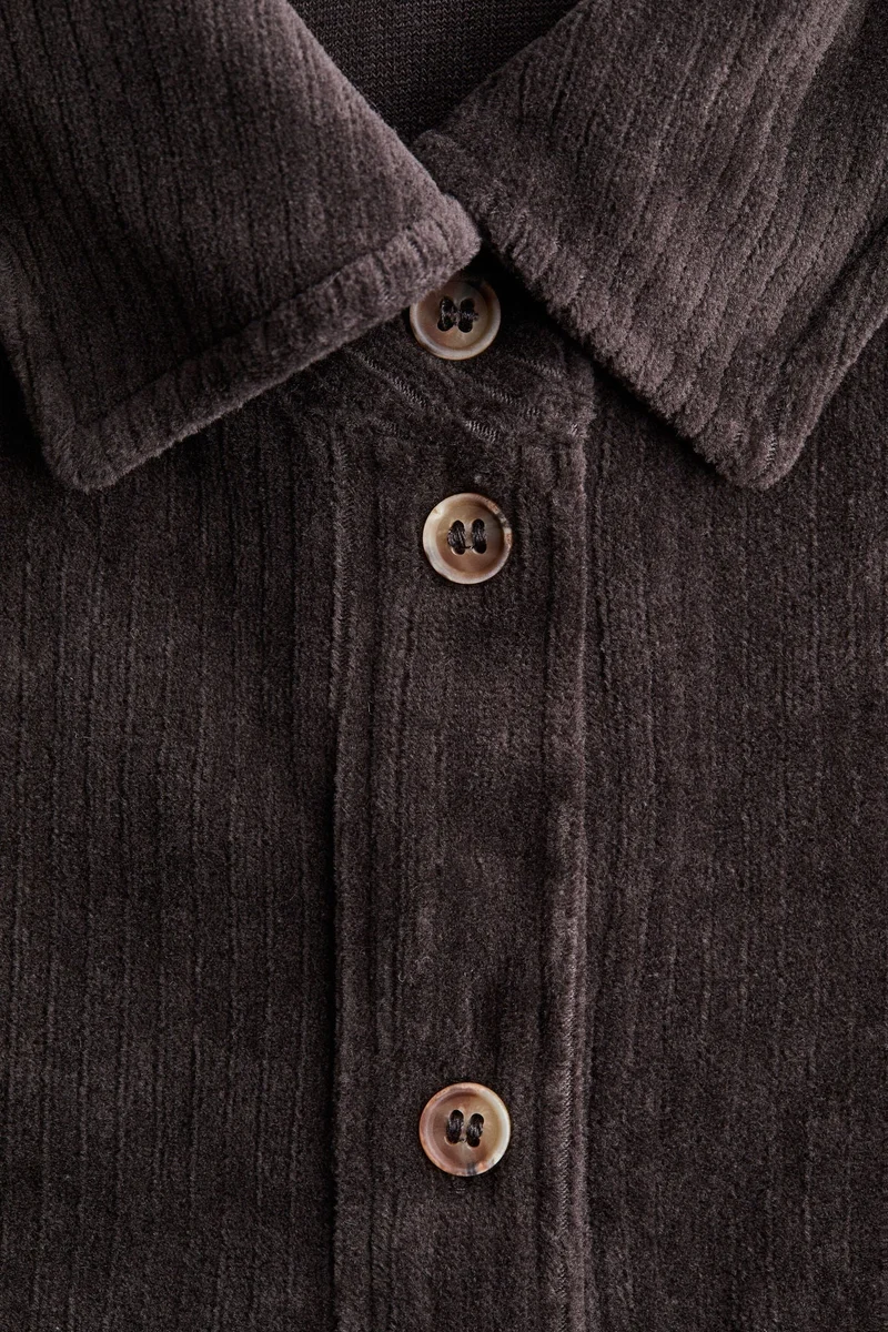 H&M MAMA Ribbed velour shirt