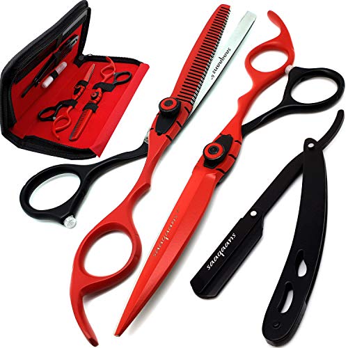 Saaqaans MSS04 Professional Hair Cutting Scissors Salon Haircut Sharp Razor Cutting Stainless Steel Barber Shears Hairdresser Kit - Image 1