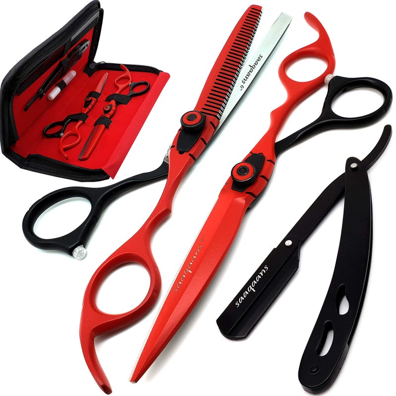 Saaqaans MSS04 Professional Hair Cutting Scissors Salon Haircut Sharp Razor Cutting Stainless Steel Barber Shears Hairdresser Kit - Image 2