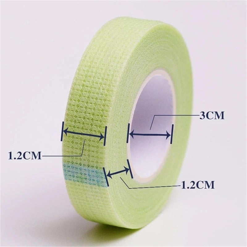 Lash Tape for Eyelash Extensions 30Pcs Eyelash Tape Adhesive Pink Non-Woven Fabric Eyelashes Tapes Lash Sticky Makeup Supplies for Beauty Salon Makeup Tools(Green) - Image 4