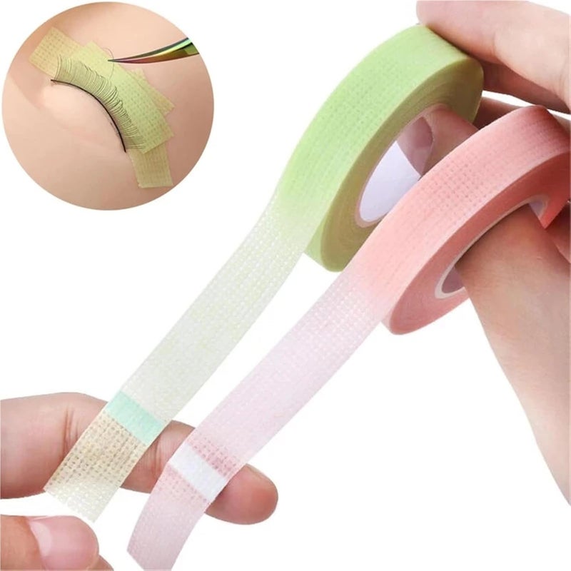 Lash Tape for Eyelash Extensions 30Pcs Eyelash Tape Adhesive Pink Non-Woven Fabric Eyelashes Tapes Lash Sticky Makeup Supplies for Beauty Salon Makeup Tools(Green) - Image 3
