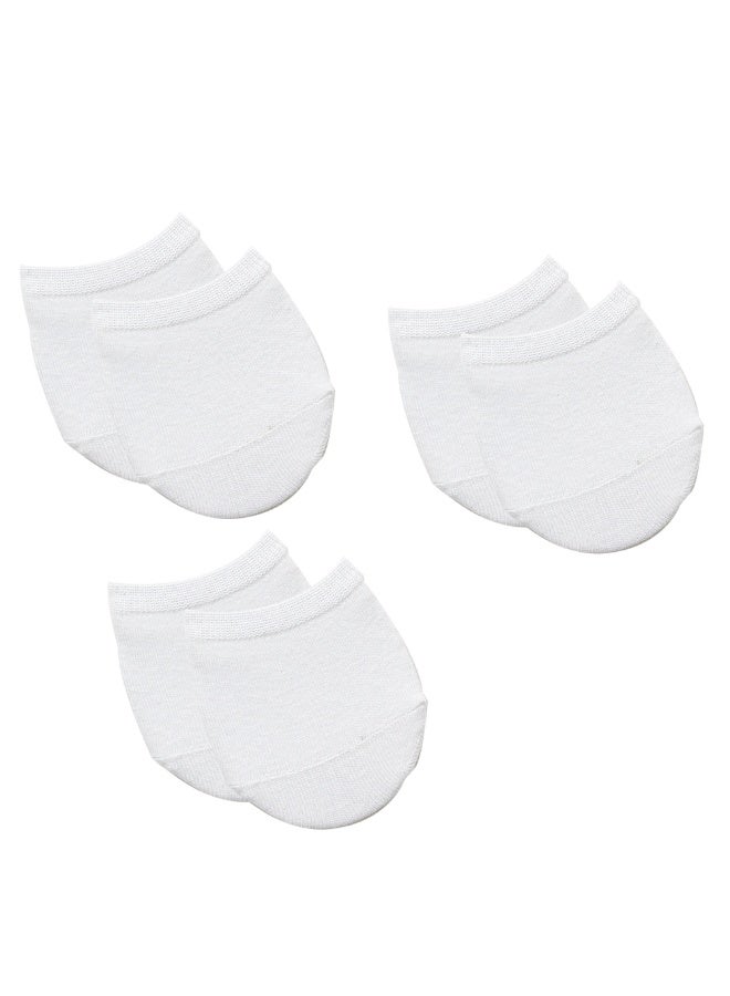 Toe Topper Socks, Liner Socks Breathable , Colorful Half Socks for Women, 3 Pairs - Image 1