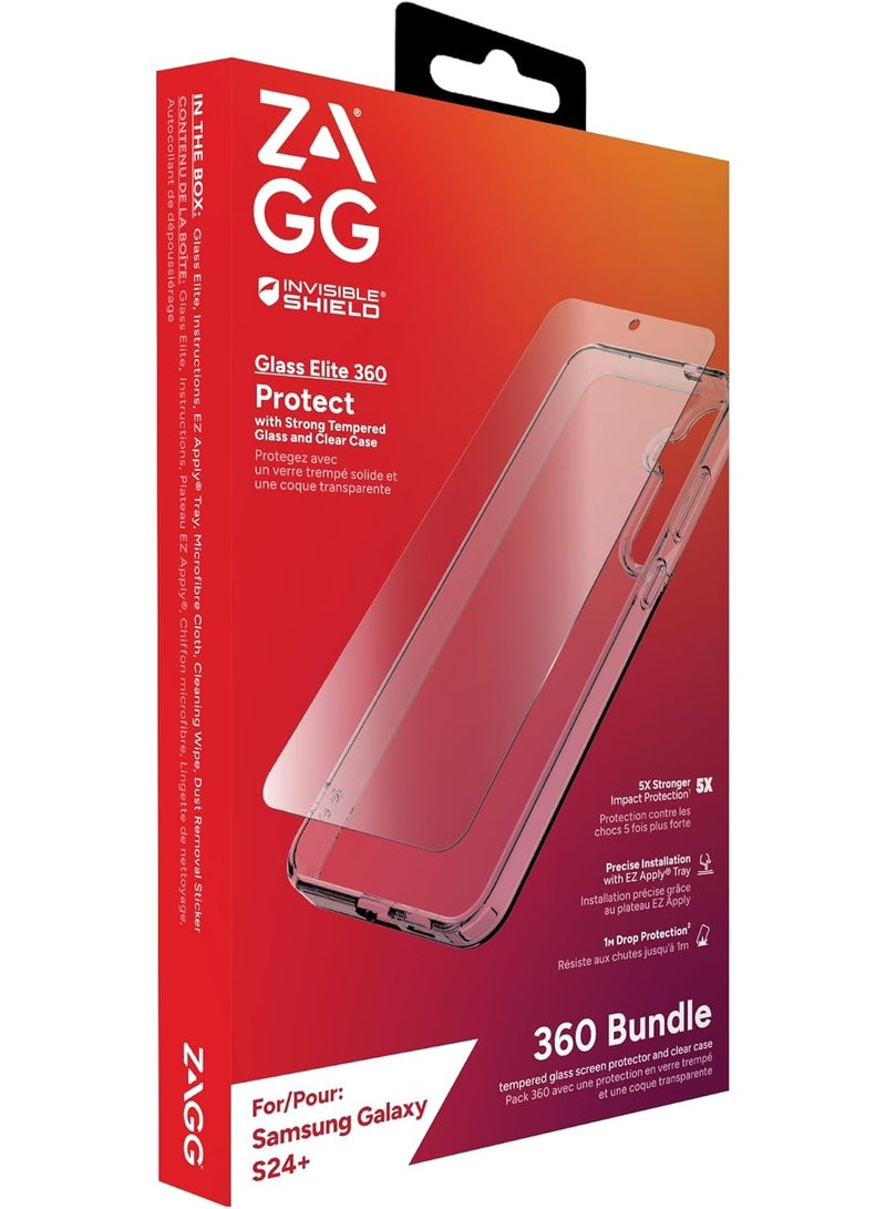 زاج مجموعة Invisible Shield Glass Elite 360 ​​لشاشة Samsung Galaxy S24+ - Image 2