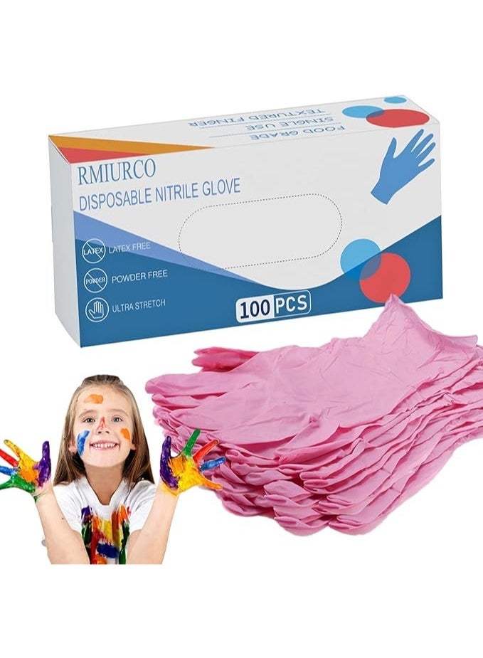 kid Nitrile Gloves Disposable, Nitrile Gloves for Kid, Children Latex Free Disposable Glove- Cooking, Cleaning - Image 1