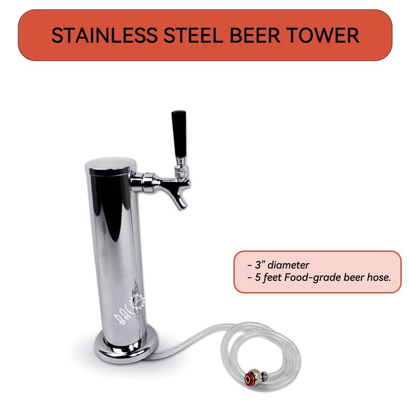 BACOENG Standard Tower Kegerator No Tank Beer Conversion Kit - Image 2