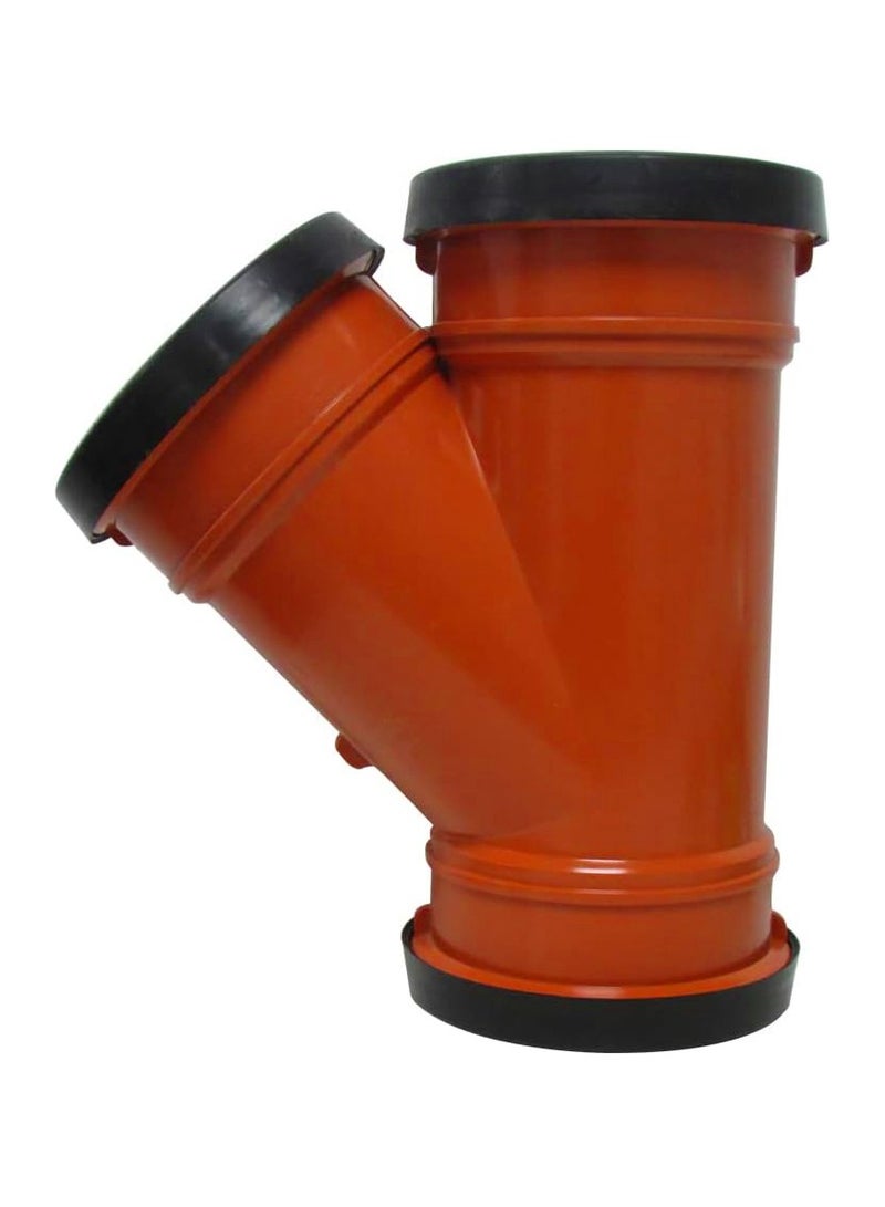 RACO Red UPVC Pipe Fittings for Plumbing Drainage Irrigation Ventilation Chemical Transport Water Treatment (PUSH Y TEE SINGLE) - Image 1