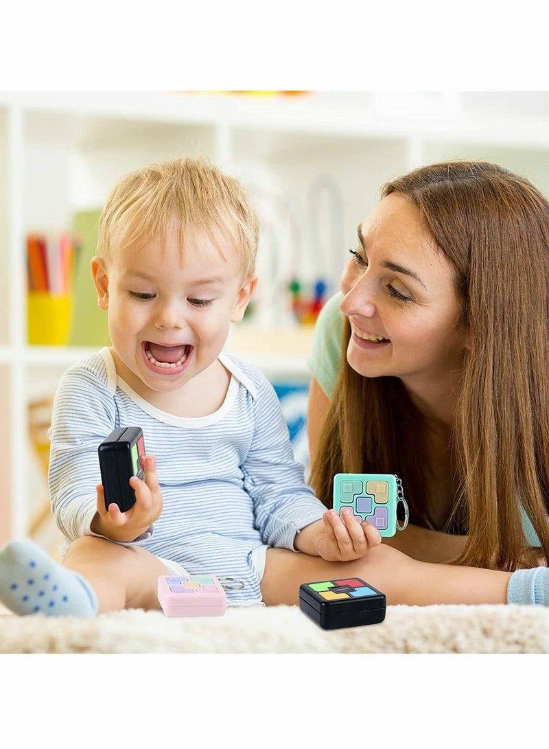 4 Pcs Memory Game Toys Fun Games for Boys Girls Memory Training Puzzle Toy Electronics Handheld Games Flashing Cube Mini Games Keychains - Image 4