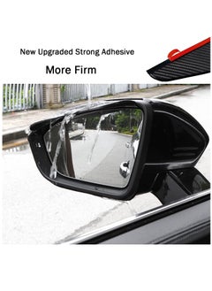 Generic Car Rear View Side Mirror Rain Shield, 2pcs Auto Truck Rear View Mirror Rain Eyebrow Sun Visor Universal Carbon Fiber Waterproof Rain Cover with 3M Fixing Sticker (Black)  - Image 5
