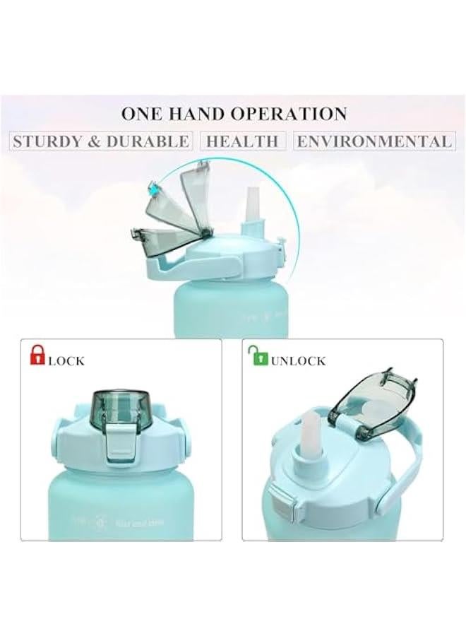 HOOKOR Sports Water Bottles Set of 3, Motivational Sports Water Bottle with Time Capacity Free Big Large Gym Cycling Water Bottle Cup Jug for Kids School Outdoor Fitness - Image 4