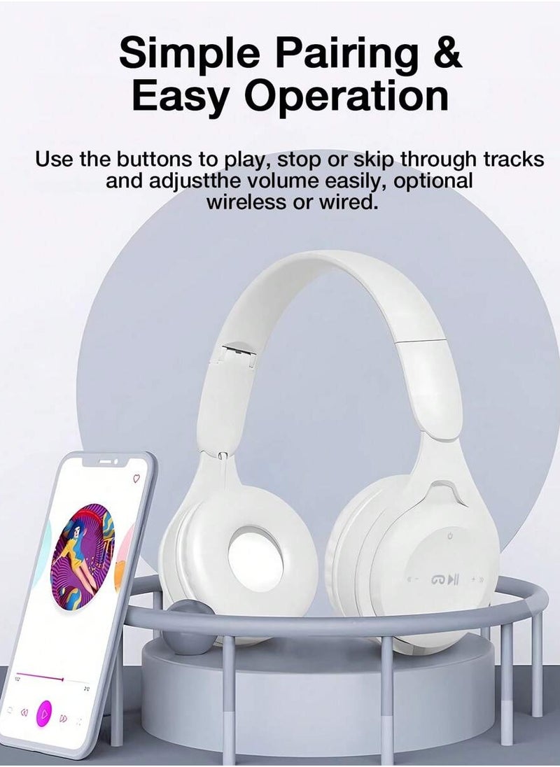 Wireless Bluetooth Over-Ear Headphones, Intelligent Noise Cancellation, Comfortable Fit, Multi-Mode Playback with Card/Line/Bluetooth, Bluetooth 5.0 Stable Connection, Clear Sound Quality  - Image 3